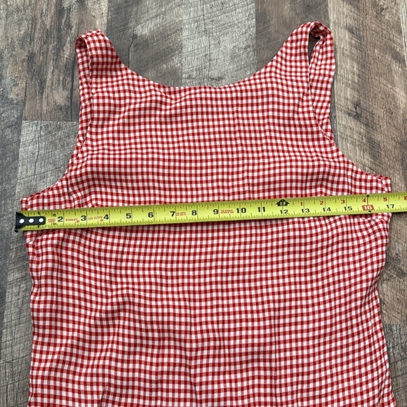 Reformation Red and White Gingham Mini Dress Size 2 NWOT - Picture 5 of 6